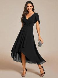 Alfonsina | Women's Asymmetric Flowing Elegant Midi Dress