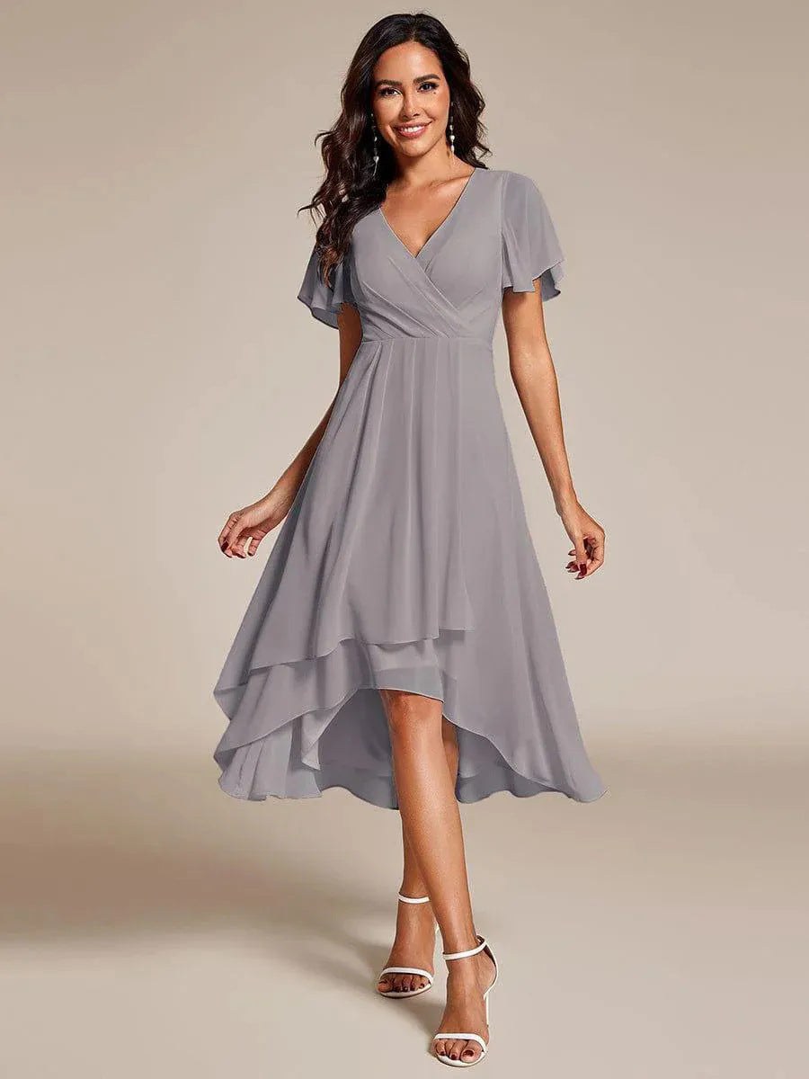 Alfonsina | Women's Asymmetric Flowing Elegant Midi Dress