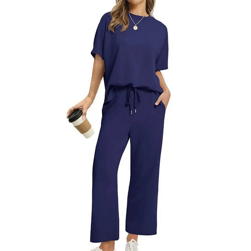 Alice | Women's Pockets Comfortable Lounge Set in Dark Blue