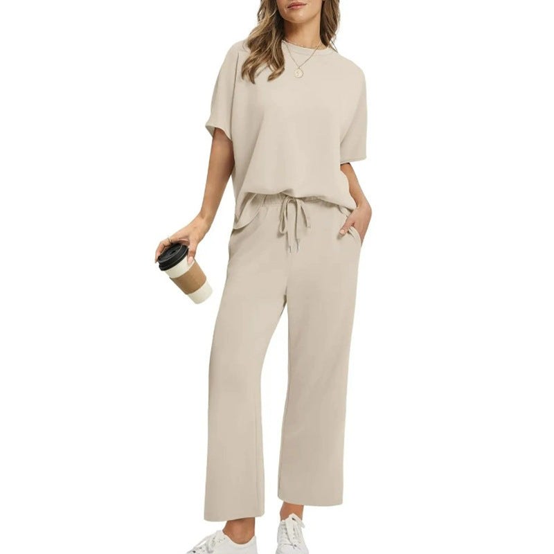 Alice | Women's Pockets Comfortable Lounge Set in Khaki