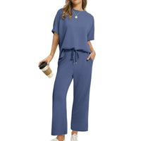 Alice | Women's Pockets Comfortable Lounge Set in Sky Blue