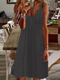 Alice | Women's V-Neck Sleeveless Summer Dress in Black