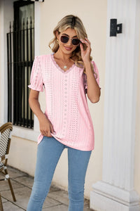 Alice | Women's Ruffle Blouse in Pink