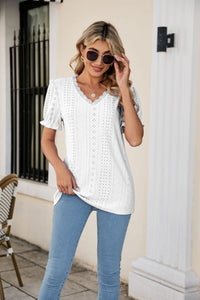 Alice | Women's Ruffle Blouse in White