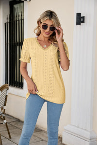 Alice | Women's Ruffle Blouse in Yellow