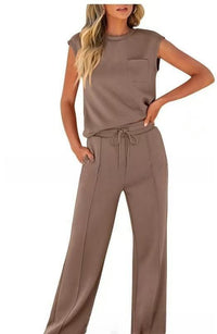 Alicia | Women's Comfortable Fashionable Lounge Set in Brown