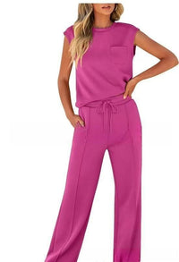 Alicia | Women's Comfortable Fashionable Lounge Set in Fuchsia