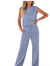 Alicia | Women's Comfortable Fashionable Lounge Set in Sky Blue