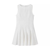 Alicia | Women's Sleeveless Elegant Summer Dress in White