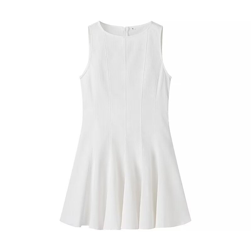 Alicia | Women's Sleeveless Elegant Summer Dress in White
