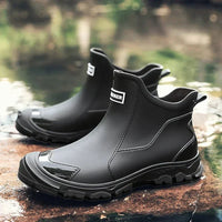 Alison | Women's Ankle Pull-On Lug Sole Closed Toe Boots in Black
