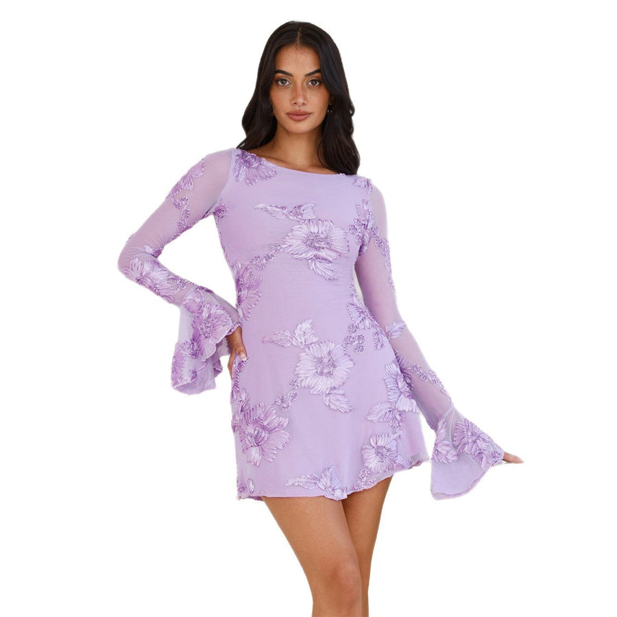 Allegrina | Women's Lace Floral Elegant Mini Dress