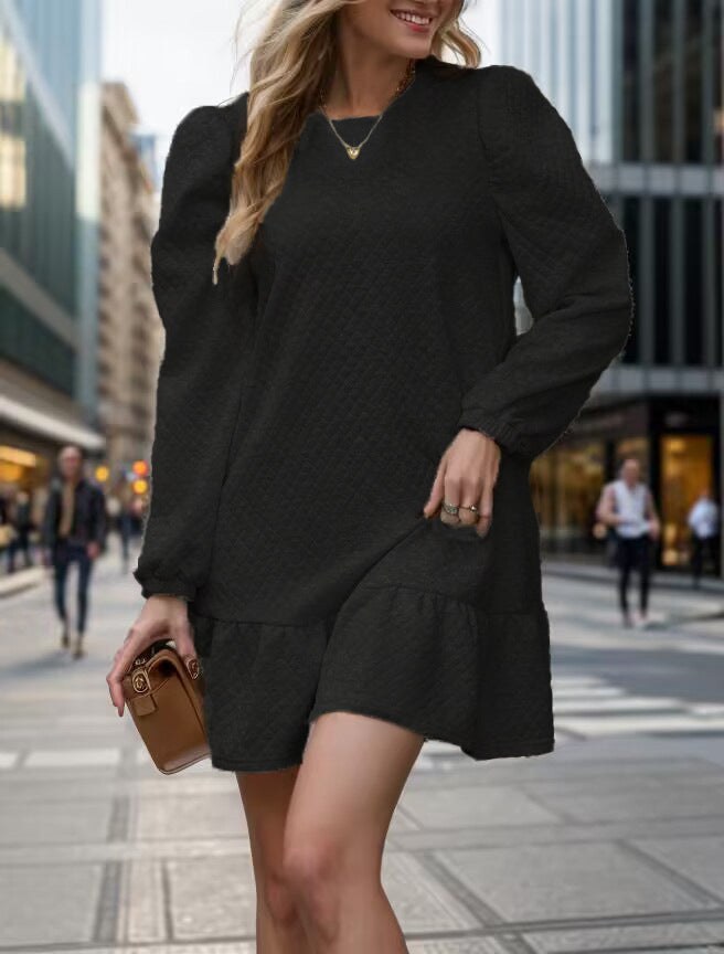 Allura | Women's Puff Sleeve Dress in Black