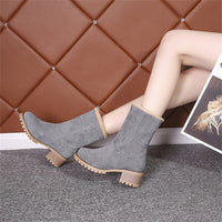 Alma | Women's Faux Shearling Cuff Ankle Style Boots