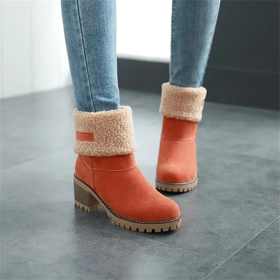 Alma | Women's Faux Shearling Cuff Ankle Style Boots