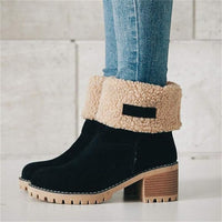 Alma | Women's Faux Shearling Cuff Ankle Style Boots