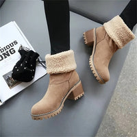 Alma | Women's Faux Shearling Cuff Ankle Style Boots