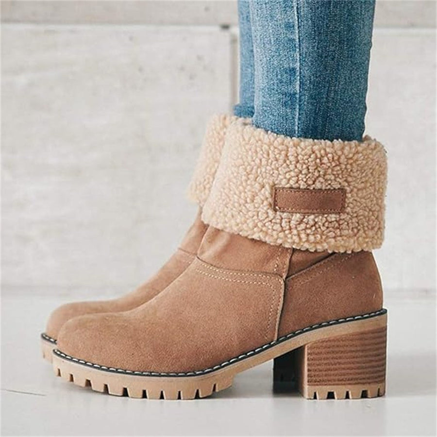 Alma | Women's Faux Shearling Cuff Ankle Style Boots