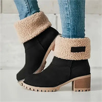 Alma | Women's Faux Shearling Cuff Ankle Style Boots