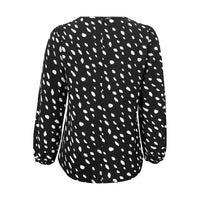 Alma | Women's V-Neck Modern Blouse in Black