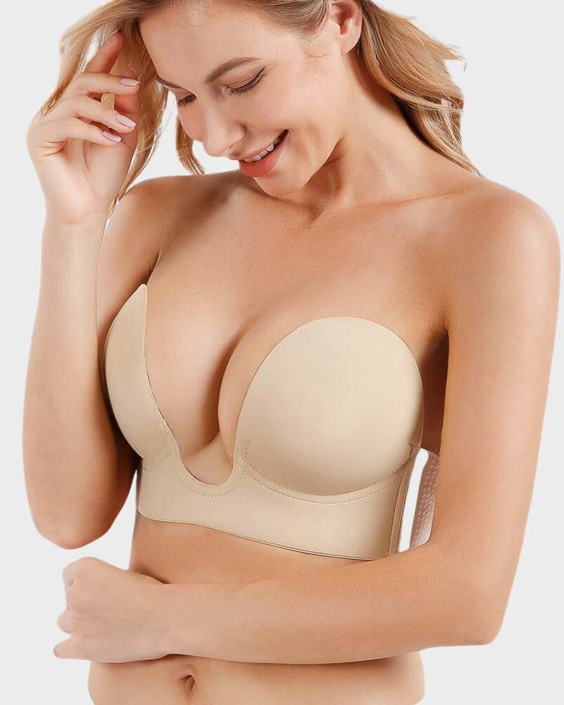 Aloisia | Women's Deep U-Shaped Seamless Design Push-Up Plunge Bra