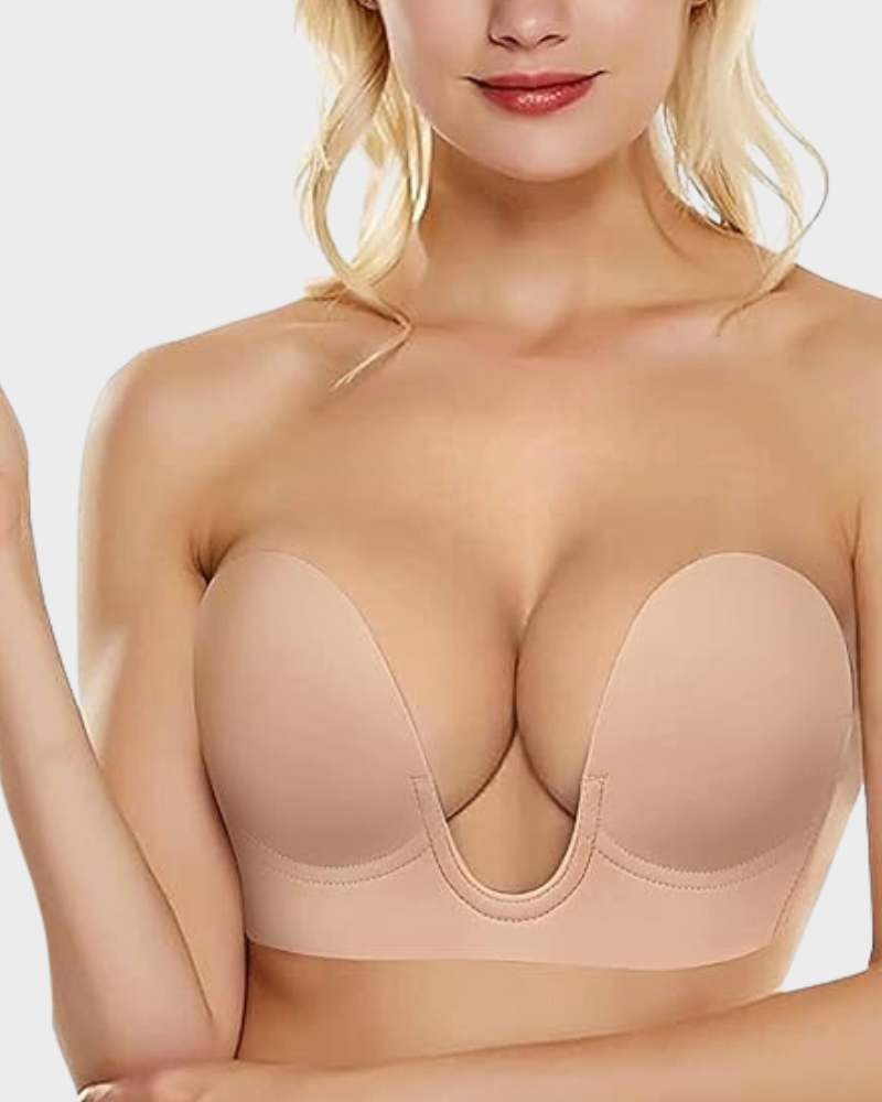Aloisia | Women's Deep U-Shaped Seamless Design Push-Up Plunge Bra