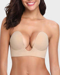 Aloisia | Women's Deep U-Shaped Seamless Design Push-Up Plunge Bra