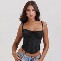Althea | Women's Ruffle Elegant Top in Black