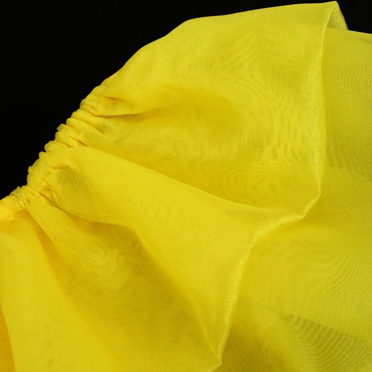 Althea | Women's Voluminous Ruffle Elegant Blouse in Yellow