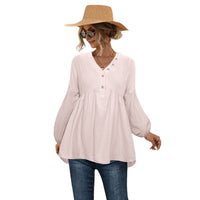Alva | Women's Button Detail Elegant Blouse Top