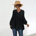 Alva | Women's Button Detail Elegant Blouse Top