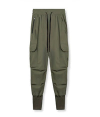 Alvina | Women's Elastic Waist Zip Pockets Pants – Dress Pants in Olive Green