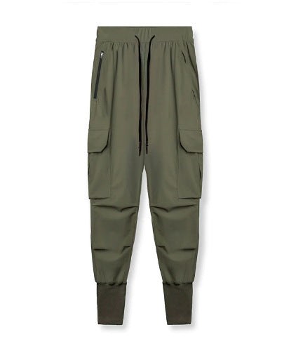 Alvina | Women's Elastic Waist Zip Pockets Pants – Dress Pants in Olive Green