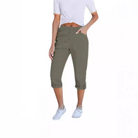 Amabel | Women's Elastic Waist Pockets Pants – Dress Pants