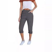 Amabel | Women's Elastic Waist Pockets Pants – Dress Pants