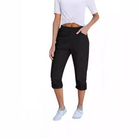 Amabel | Women's Elastic Waist Pockets Pants – Dress Pants
