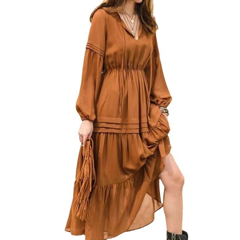 Amalia | Women's V-Neck Boho Maxi Dress