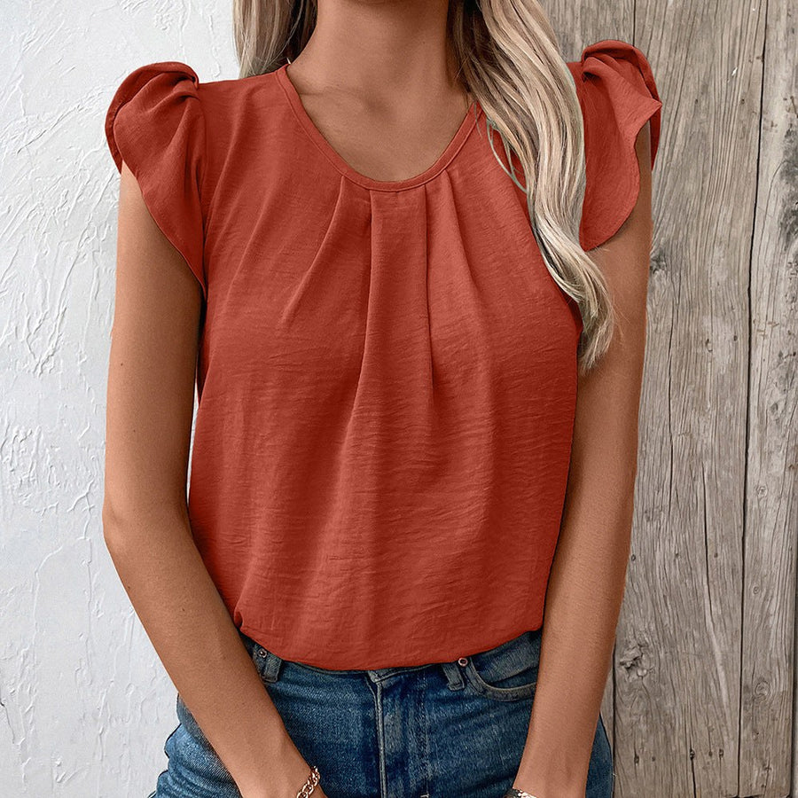 Amandine | Women's V-Neck Puff Sleeve Elegant Top