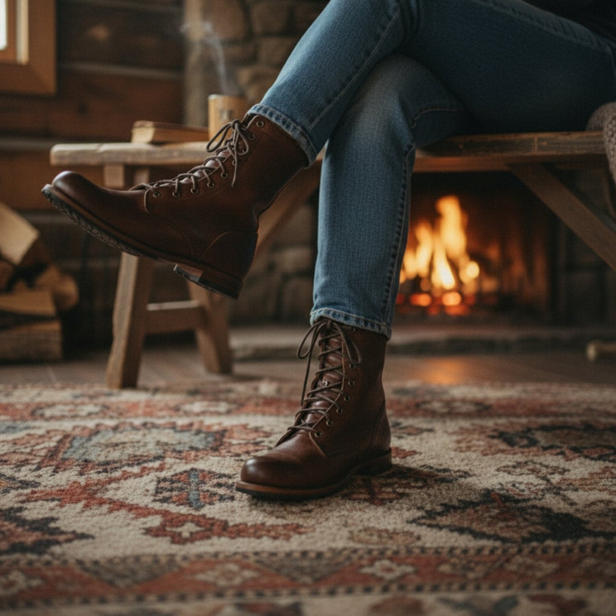 Amara | Women's Lace-Up Mid-Calf Design Boots