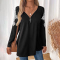Amarante | Women's Zip Lace Elegant Top
