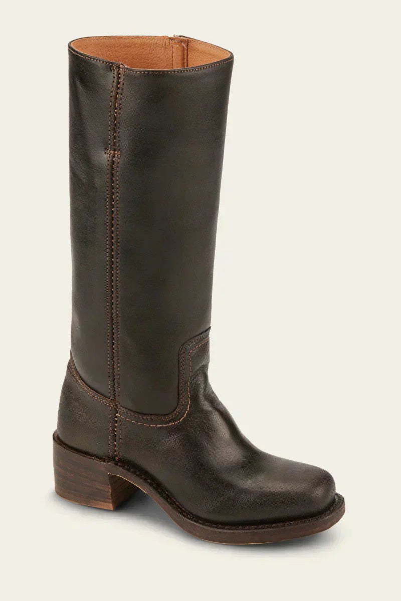 Amelie | Women's Mid Calf Block Heel With Closed Toe Boots