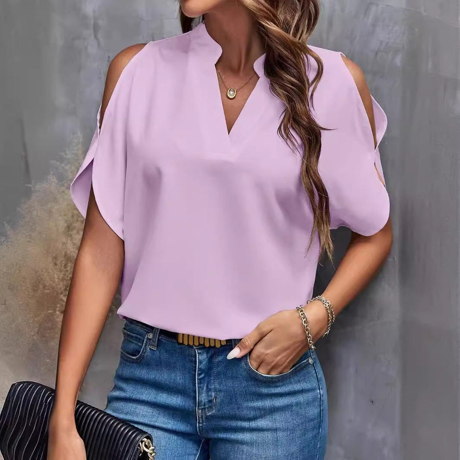 Amina | Women's Stand Collar Elegant Blouse