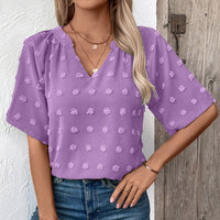 Aminta | Women's Floral Print Textured Elegant Top