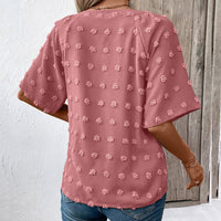 Aminta | Women's Floral Print Textured Elegant Top