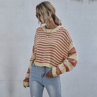 Ammeline | Women's Oversized Striped Sweater in Hellorang