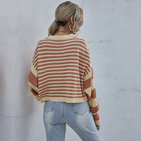 Ammeline | Women's Oversized Striped Sweater in Hellorang