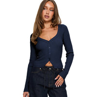 Ampelia | Women's V-Neck Button-Front Elegant Cardigan