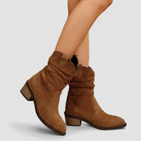 Anastasia | Women's Mid-Calf Pull Tab Detail Boots