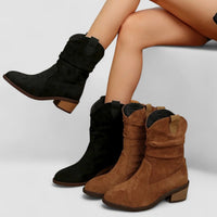 Anastasia | Women's Mid-Calf Pull Tab Detail Boots