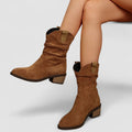 Anastasia | Women's Mid-Calf Pull Tab Detail Boots